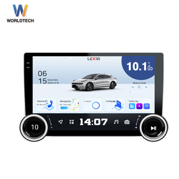 Worldtech จอแอนดรอยด์ติดรถยนต์ 10.1 นิ้ว Ram 6 Rom 64 GB พร้อมปุ่มปรับการทำงาน ฟรีสาย Universal รุ่น LX-DDNDK10AND-6GB_CARPLAY